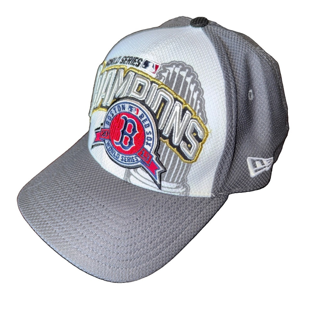 Boston Red Sox Hat Cap Fitted One Size Gray 2013 World Series Champions New Era